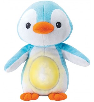 Плюшена играчка WinFun - Пингвин, син, със светлини и звуци