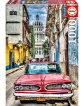 Пъзел Educa от 1000 части - Кола в старата Хавана