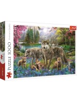 Пъзел Trefl от 1000 части - Семейство вълци, Ян Патрик Красни