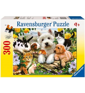 Пъзел Ravensburger от 300 части - Щастливи животни