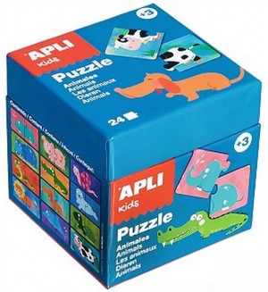 Образователен пъзел APLI Kids – Животни, 24 части