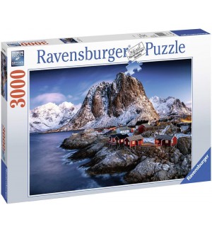 Пъзел Ravensburger от 3000 части - Хамной Лофотен, Норвегия