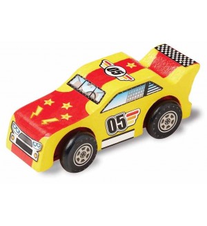 Творчески комплект Melissa & Doug - Дървена кола