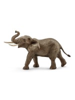 Фигурка Schleich от серията Дивия живот - Африка: Африкански слон - мъжки с вдигнат хобот