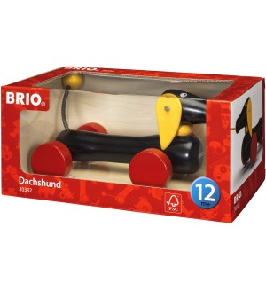 Играчка за дърпане Brio - Дакел