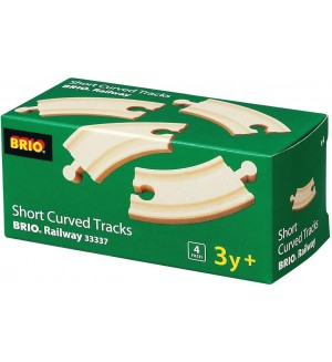 ЖП аксесоар Brio - Релси, извити, 4 броя х 9 сантиметра