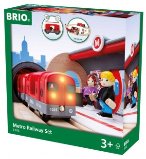Комплект Brio - Метро с аксесоари, 20 части