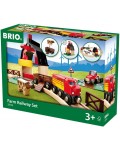 Комплект Brio - Влак с релси и аксесоари, Ферма, 20 части