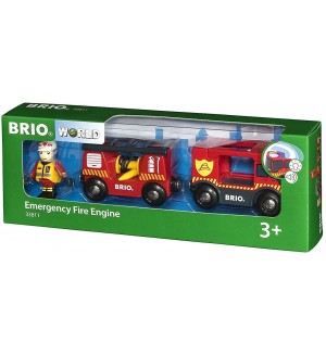 Играчка Brio World - Пожарна кола
