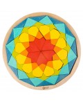 Дървена играчка Classic World - Цветна кръгла мозайка