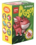 3D пъзел Apli Kids - Dragon, червен дракон
