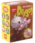 3D пъзел Apli Kids - Dragon, розов дракон