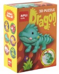 3D пъзел Apli Kids - Dragon, тюркоазен дракон