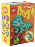 3D пъзел Apli Kids - Dragon, тюркоазен дракон