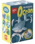 3D пъзел Apli Kids - Ocean, акула с поставка