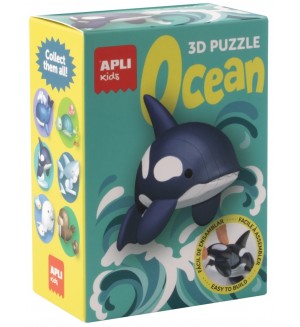 3D пъзел Apli Kids - Ocean, косатка с поставка