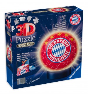 3D Пъзел Ravensburger от 72 части - FC Bayern, светещ
