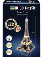 3D Пъзел Revell - Айфелова кула с LED осветление
