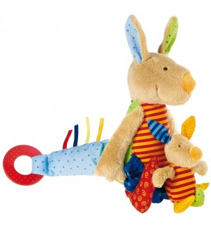 Плюшена дрънкалка Sigikid – Кенгуру, 27 cm