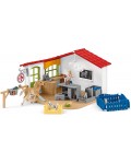 Комплект аксесоари Schleich Farm World - Ветеринарен кабинет с животни