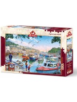Пъзел Art Puzzle от 1000 части - Малкият рибар на пристанището, Артуро Зарага