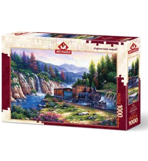 Пъзел Art Puzzle от 1000 части - Пътуване с влак, Артуро Зарага