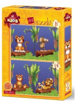 Пъзел Art Puzzle 2 в 1 - Приятели в Гората