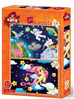 Пъзел Art Puzzle 2 в 1 - Астронавтът и Бебето Пегас