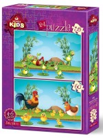 Пъзел Art Puzzle 2 в 1 - Животни и Бебета