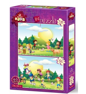 Пъзел Art Puzzle 2 в 1 - Време за игра