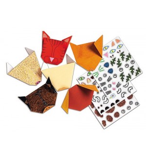 Творчески комплект за оригами Djeco - Животни