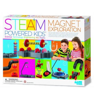 Творчески комплект 4M Steam Powered Kids - Наука за магнетизма