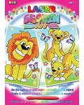 Творчески комплект KSG Crafts Sequin Art - Изкуство с пайети, Лъвове