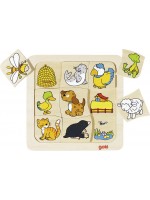 Дървен пъзел Goki - Кой къде живее