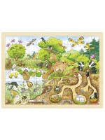 Дървен пъзел Goki - Изследвай природата