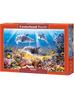 Пъзел Castorland от 500 части - Делфини под водата