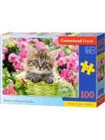 Пъзел Castorland от 100 части - Коте в градината