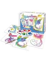 Комплект за оцветяване с акварелни бои Sentosphere Aquarellum Junior - Райски птици