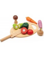 Детски комплект за рязане на зеленчуци от дърво