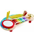 Детска музикална маса Hape - 5 музикални инструмента, от дърво