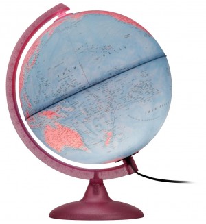 Светещ глобус - PinkGlobe, 25 cm