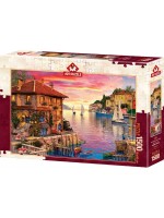 Пъзел Art Puzzle от 1500 части - Средиземноморско пристанище
