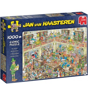 Пъзел Jumbo от 1000 части - Библиотеката, Ян ван Хаастерен