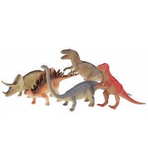 Комплект фигурки Тoi Toys Animal World - Deluxe, Динозаври, 5 броя