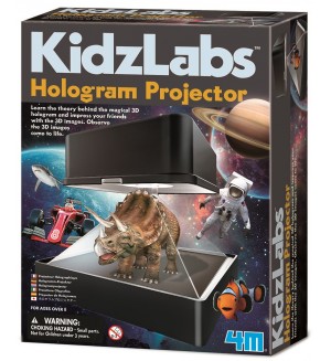 Творчески комплект 4M KidzLabs - Направи си сам, Холограмен проектор