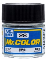 Акрилна боя Mr. Hobby - Mr. Color, C-028 Steel, 10 ml