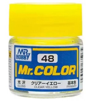 Акрилна боя Mr. Hobby - Mr. Color, C-048 Clear Yellow, 10 ml
