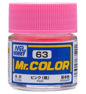 Акрилна боя Mr. Hobby - Mr. Color, C-063 Gloss Pink, 10 ml