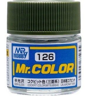 Акрилна боя Mr. Hobby - Mr. Color, C-126 Cockpit Color (Mitsubishi), 10 ml