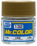 Акрилна боя Mr. Hobby - Mr. Color, C-132 Flat Earth Green, 10 ml